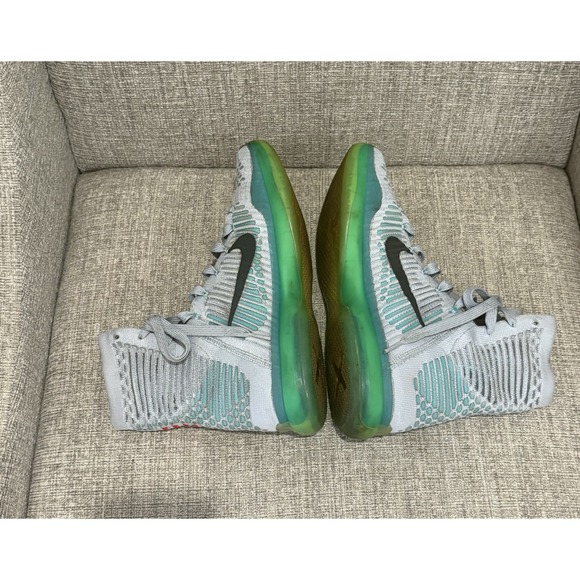 Nike Kobe 10 Elite Elevate Size 9 Wolf Gray 718763-041 Grey Green - Picture 6 of 9
